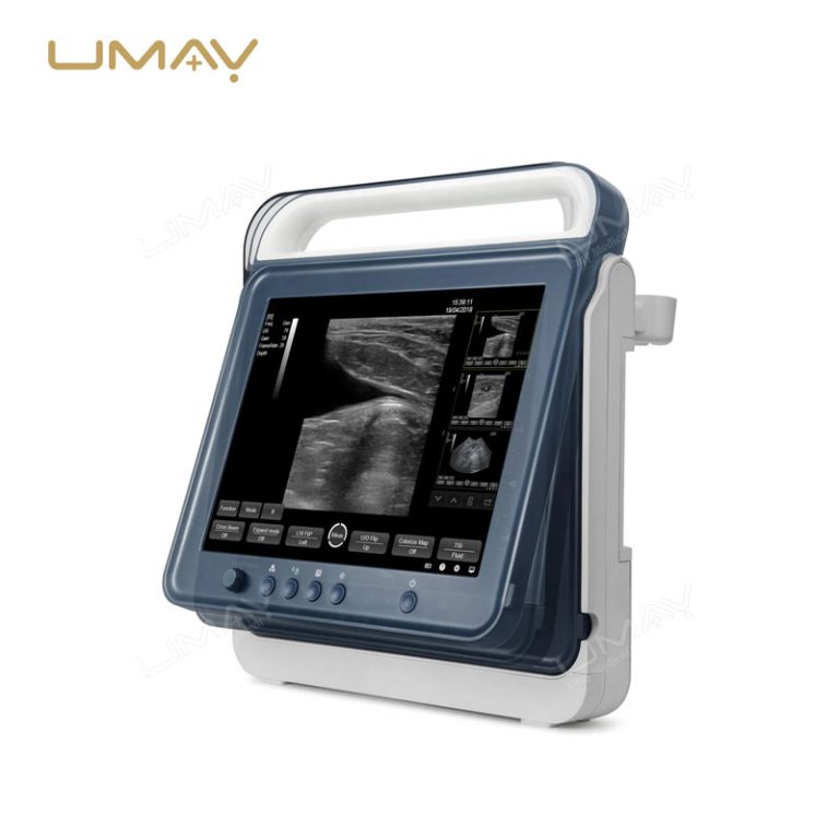 Portable Black and White Veterinary Ultrasound Scanner with Touch Screen for Horses and Cows