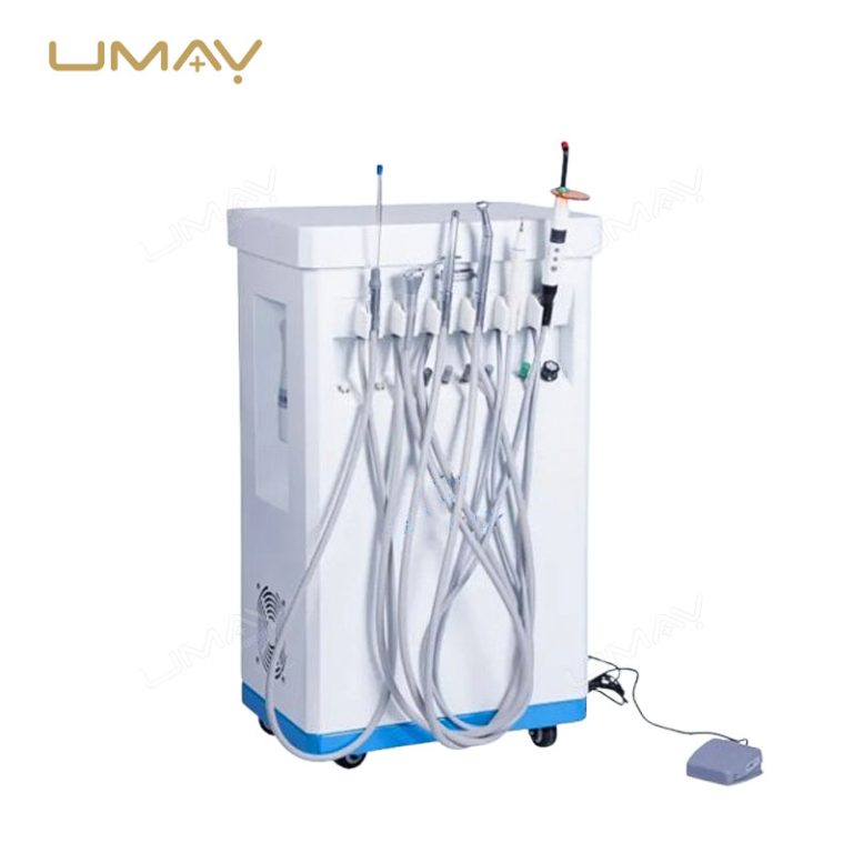 Portable Dental Unit with Oilless Air Compressor and Mobile Dental Chair Set