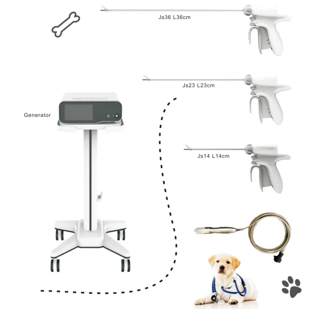 Ultrasonic Surgical Scalpel System for Veterinary Laparoscopy