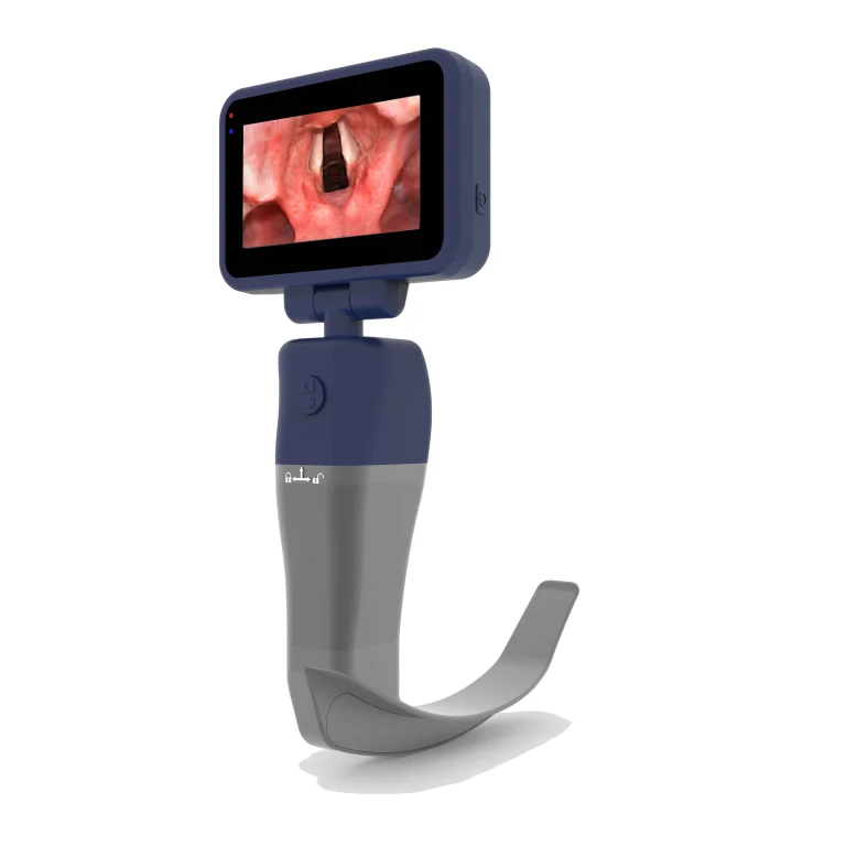 Portable Video Laryngoscope Set with 3-Inch Screen and Disposable/Reusable Options for Emergency Use